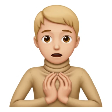 a bust of a person pretending to strangle themselves sticker