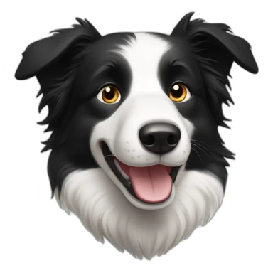 Border collie playing fresbee sticker