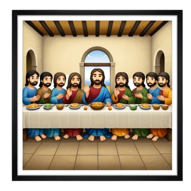the last supper in painting frame
















 sticker