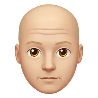 bald head white man. body sticker