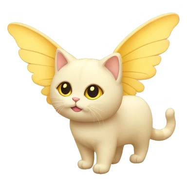 butter cat with wings sticker