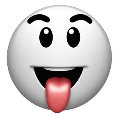 Heart eyes and tongue hanging out of mouth sticker