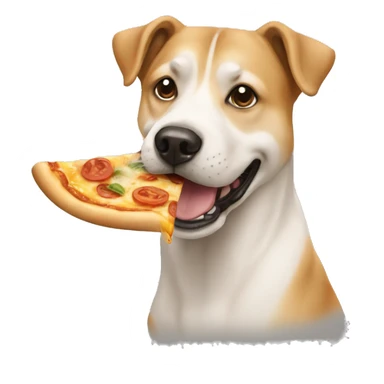 chien qui mange une piza sticker