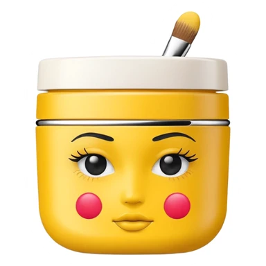 yellow makeup packaging sticker