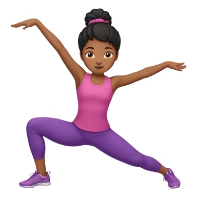 Black girl stretching down sticker