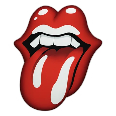 rolling stones logo sticker