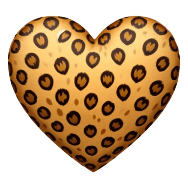 A heart with a leopard design sticker