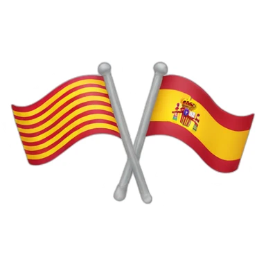 Usa flag with Spain flag sticker