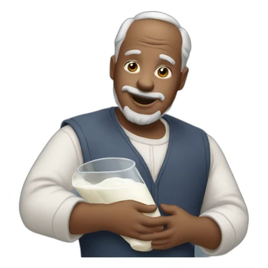 Papa qui boit du lait sticker