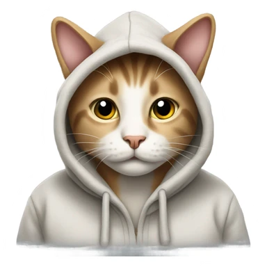 Cat in a hoodie sticker
