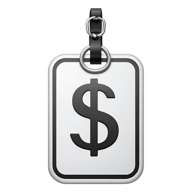 price tag with dollar sign sticker