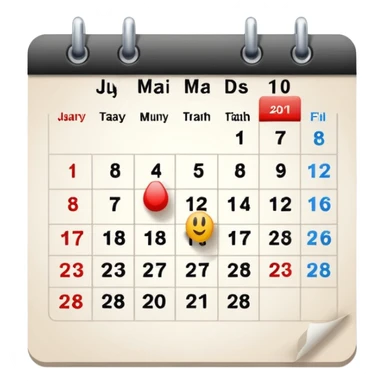 calendar with two dates highlighted sticker