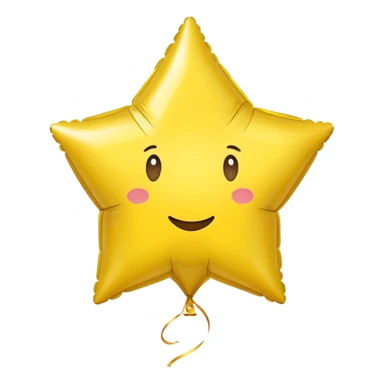 ballon yellow star sticker