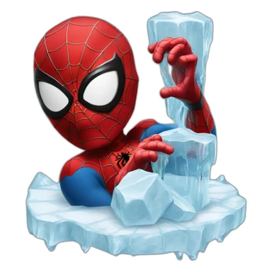 spideman with ice sticker