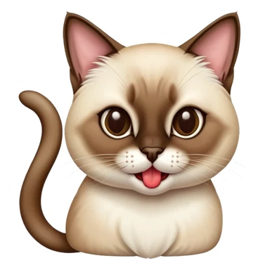 gato siamés con la lengua afuera  sticker