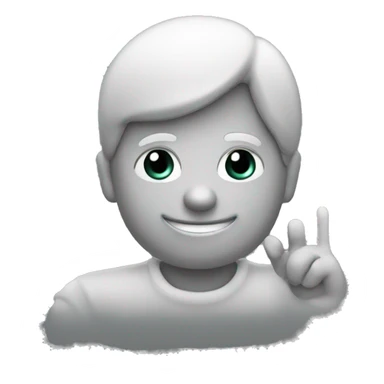 Saying hello with one hand in the akr, with black bacground sticker