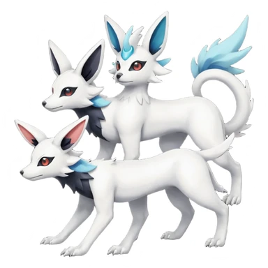 Trico-Silvally-Umbreon-Absol-fusion sticker