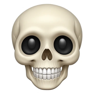 Cute skull sticker