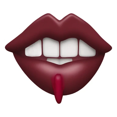 Maroon lipstick with heart sticker