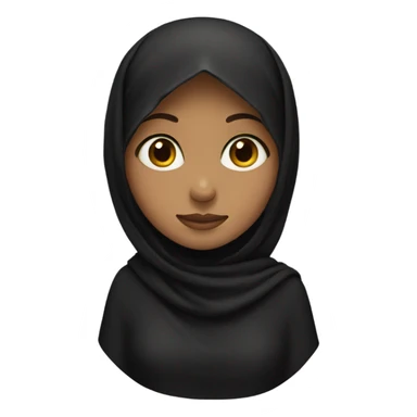 A girl in a black hijab sticker