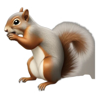 Squirrel farting sticker