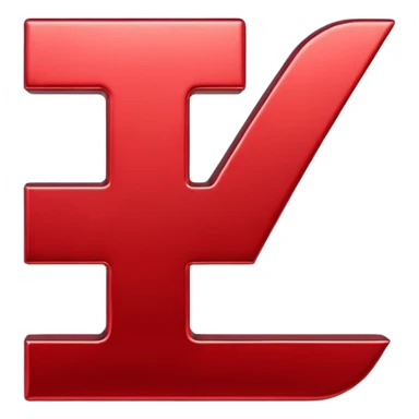hashtag symbol red 3d sticker