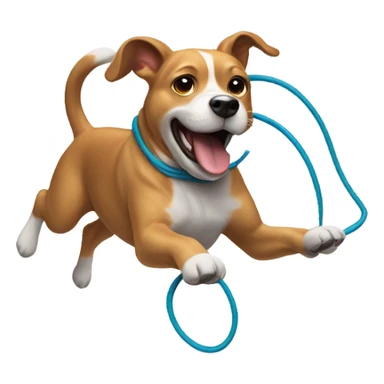 Jump rope dog sticker