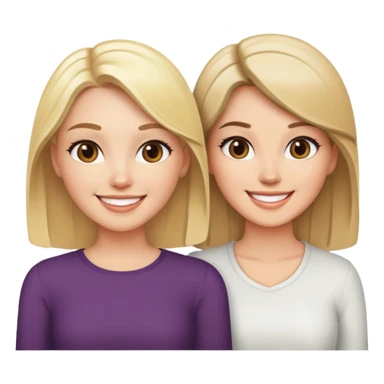 Blonde and brunette best friends women sticker