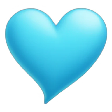 Sky blue heart  sticker