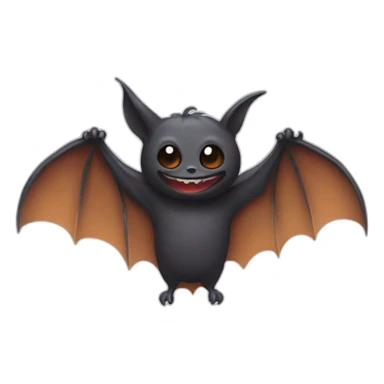 Halloween bat saying Hello sticker