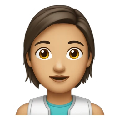 Fille brune qui est en énervé sticker