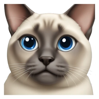 Fat blue eyes siamese sticker