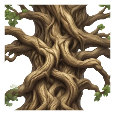 gnarled tree with twisted branches sticker