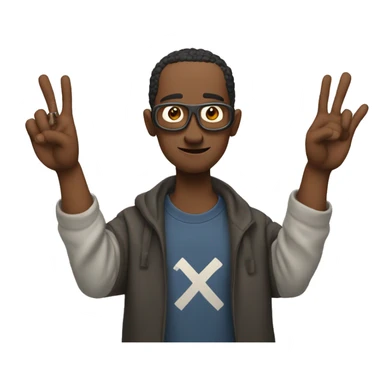 z gang sign with 12 fingers on one hand sticker