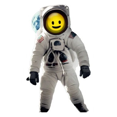 Emmanuel Macron on the Moon sticker