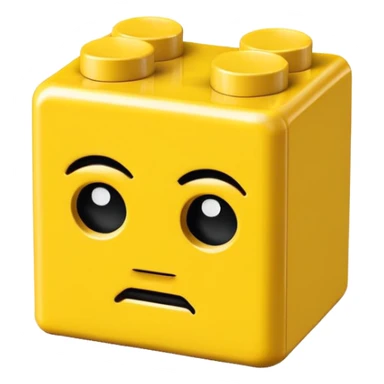 sad lego block sticker