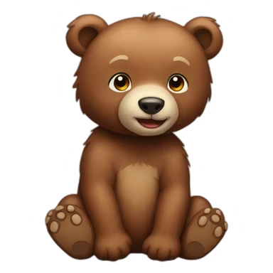 Brown Bear cub sticker