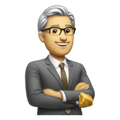 rich man buying real estate sticker