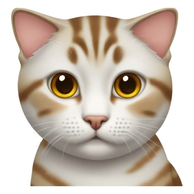 White brown tabby british cat sticker