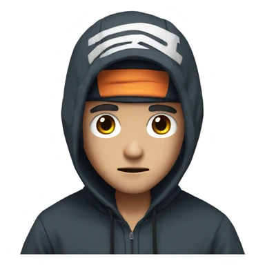 Naruto wearing a hoodie  sticker