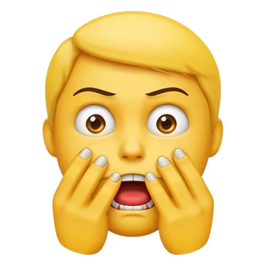 Emoji biting nails sticker