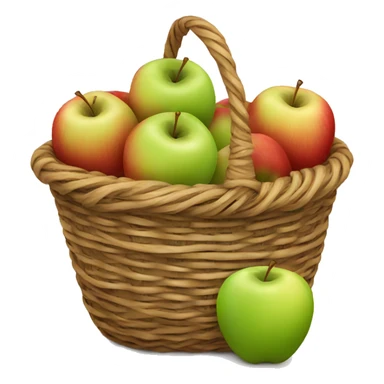 Basket of apples sticker