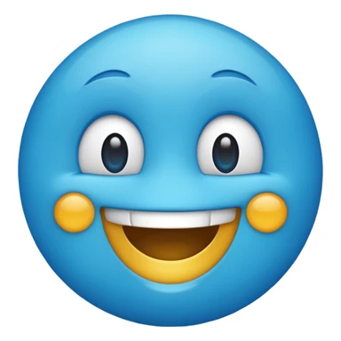 Emoji azul sticker