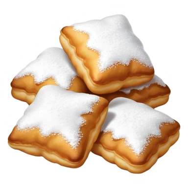 beignets and powdered sugar sticker