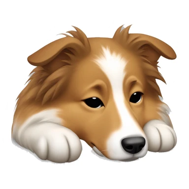 sleeping shetland sheepdog sticker