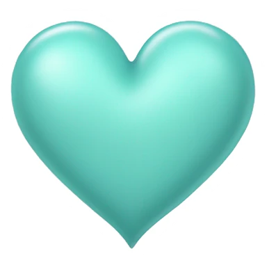 pastel teal heart emoji  sticker
