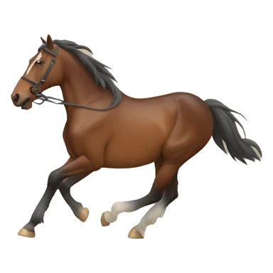 horse dragging something sticker