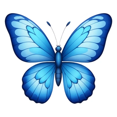 Blue butterfly emoji sticker