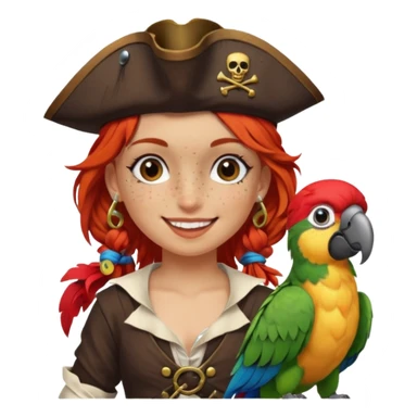 pirate and parrot😈👧🏻😏 sticker