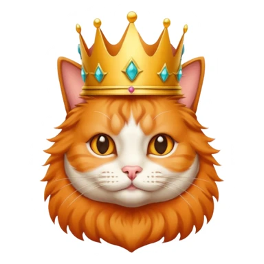 cat with crown  sticker